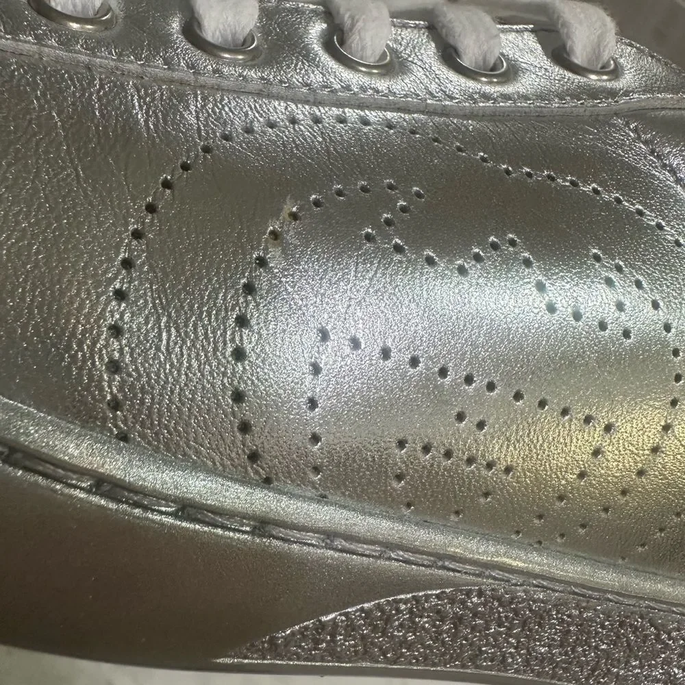 Gucci Ace Metallic Silver Men’s Shoes